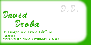 david droba business card